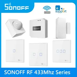 SONOFF RF 433MHz T2 EU 86 Type Sticky Switch / PIR3 PIR Motion / DW2 Door Window Sensor Switch /RF Bridge R2 433 WIFI Smart Hub