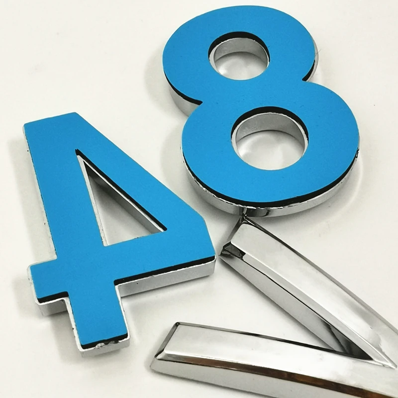 3.5cm/5cm/7cm/10cm 0123456789 Modern Silver Plaque Number House Hotel Door Number Address Digits Sticker Plate Sign ABS plastic