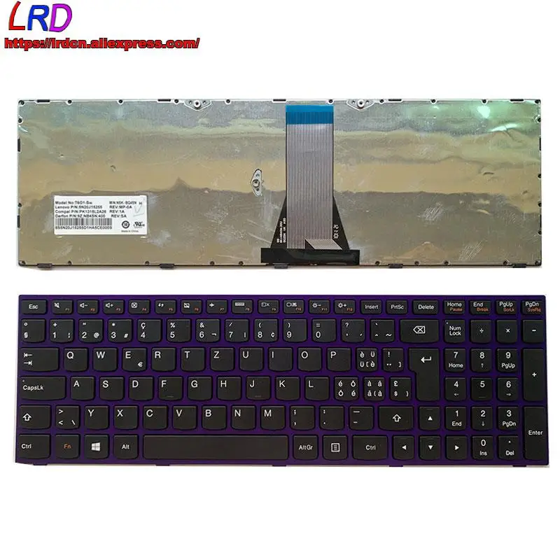 New purple Frame Swiss Laptop keyboard for Lenovo Ideapad 305-15IBY 305-15IBD 305-15IHW 305-15ABM 5N20J15255 5N20J15299