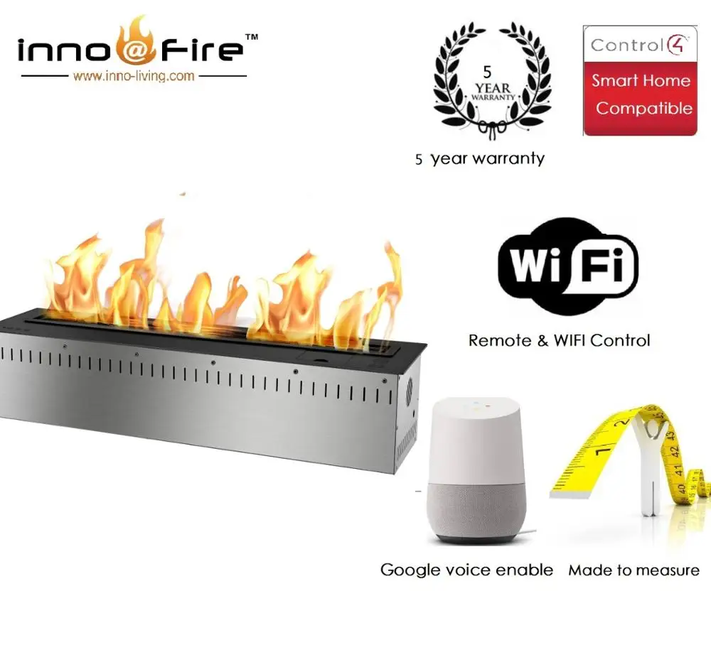 

Inno-Fire 48 inch Long silver or balck intelligent remote control bruciatore bioetanolo