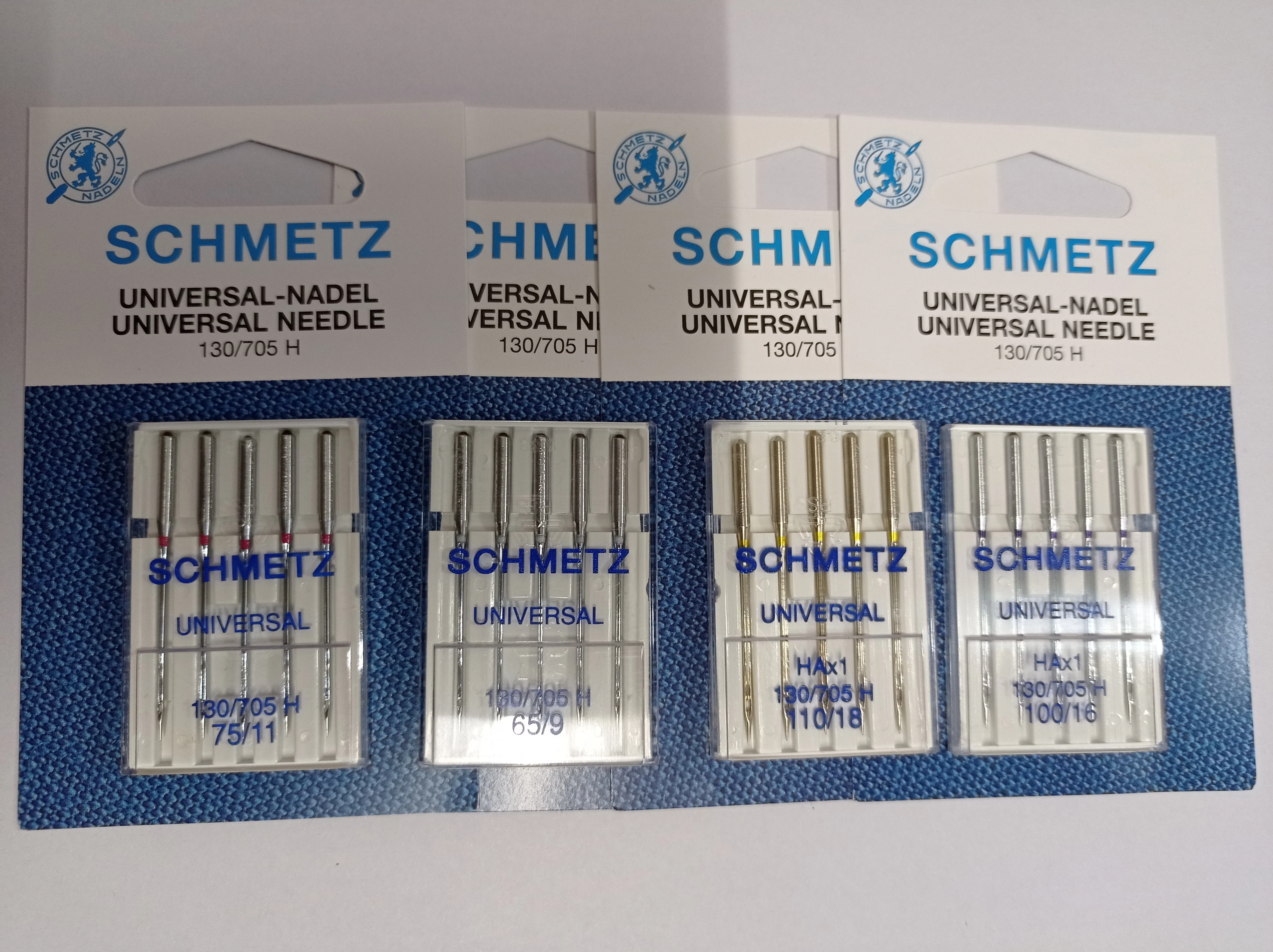 1pack=5pcs SCHMETZ UNIVERSAL Needles HA x 1,130/705H,15x1 Size #9 #11 #12 #14 #16 #18 for sewing singer brother bernina pfaff