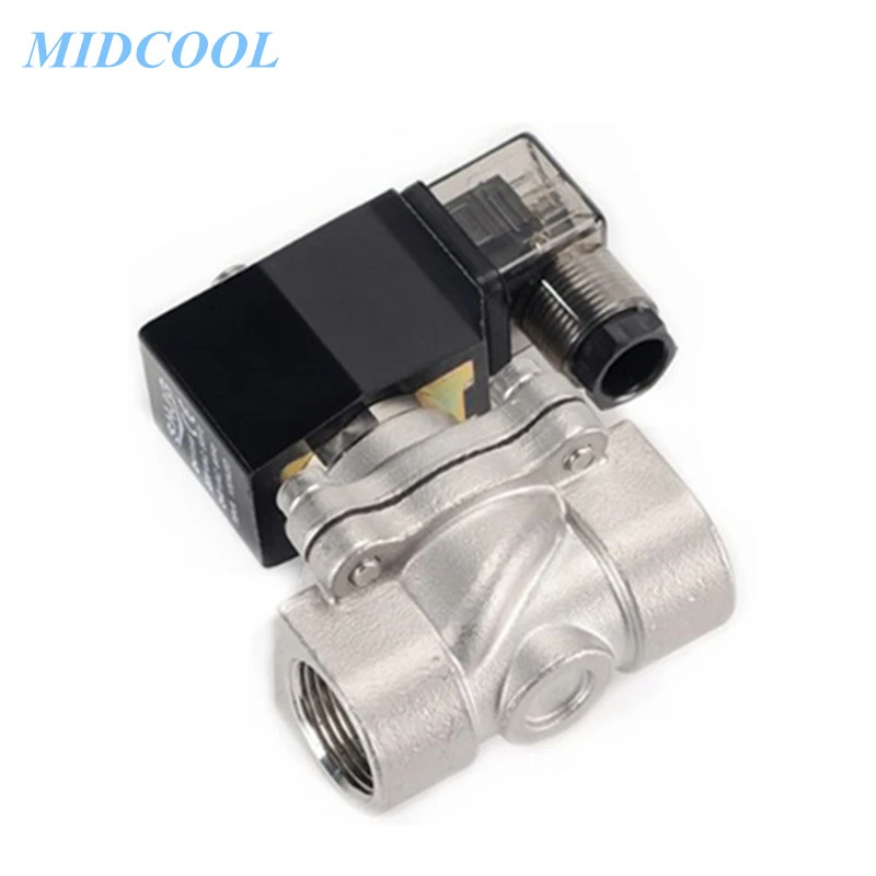 Stainless Steel Solenoid Valve Normally Closed AC220V Hydraulic High Pressure Gas Steam Water Valve DN10 DN15 DN20 DN25 DN32/40