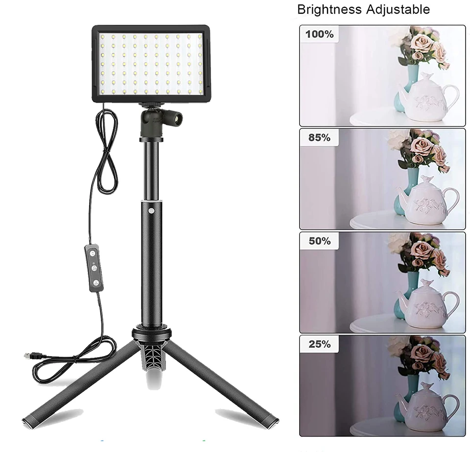 LED fotoğraf Video ışık paneli aydınlatma fotoğraf stüdyosu lamba kiti ateş için canlı akış Youbube ile Tripod standı RGB filtreler