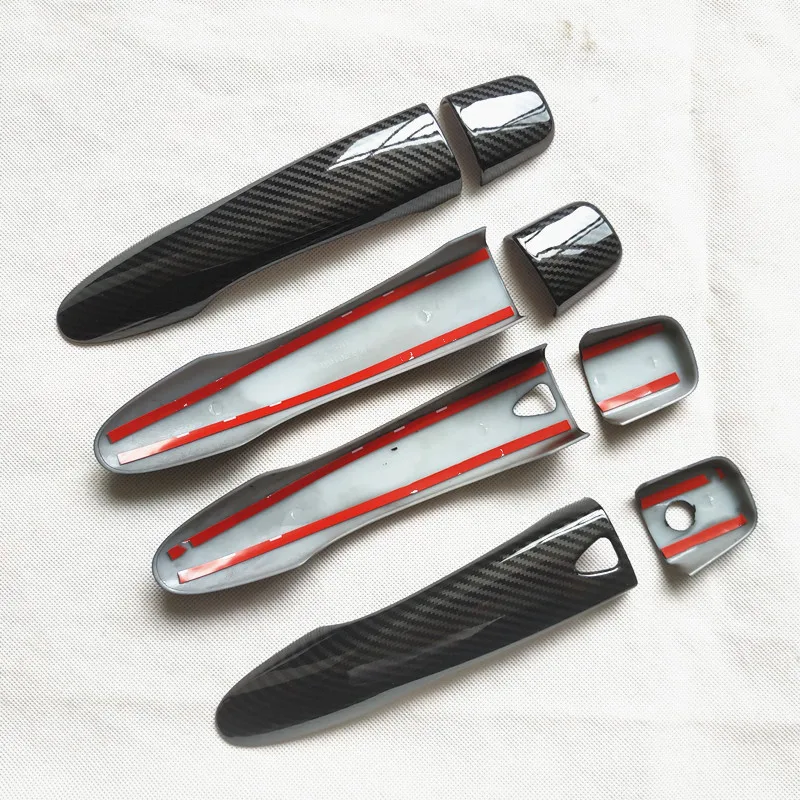 for nissan kicks p15 2018 2020 2021 2022 2023 accessories door handle cover trim handles covers plastic Imitation carbon fiber