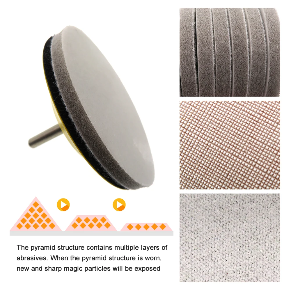 2" 50 mm Nass- und Trockenschwamm-Schleifpapier, 10 Stück, sortierte Puffer-Schleifpapier mit Körnung 320–8000, Schleifwerkzeuge zum Polieren von Metall – Detail 5