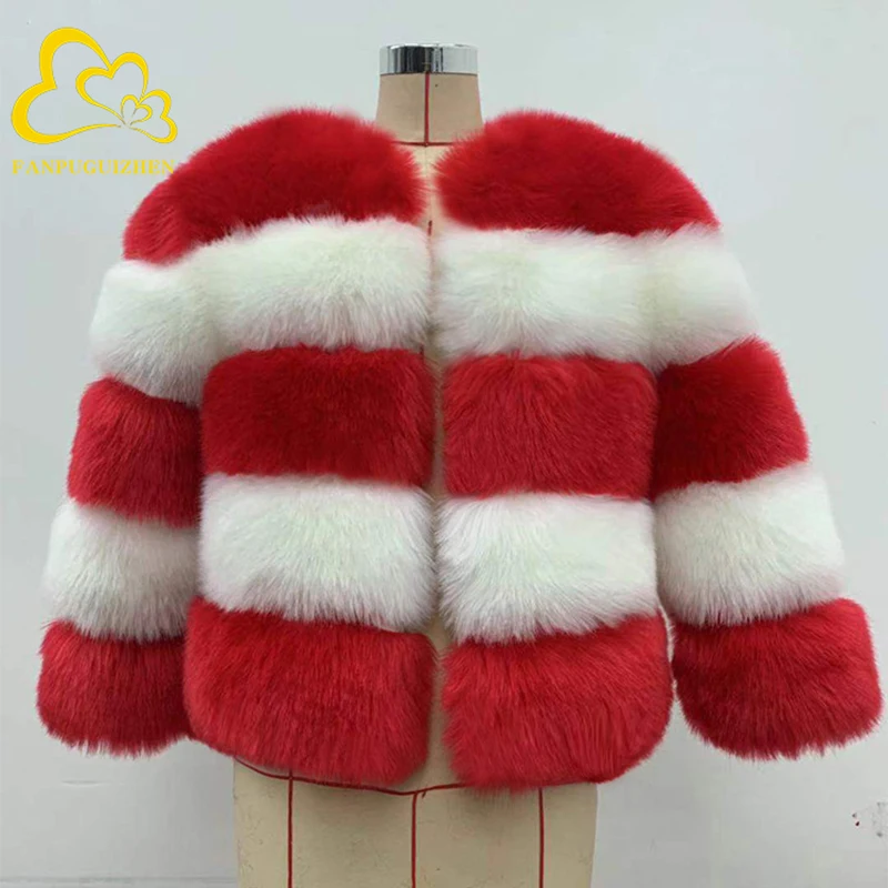 Elegant Faux Fur Coat for Women Autumn and Winter Warm Soft Faux Fur Jacket Female Plush Overcoat Casual Fur Coat