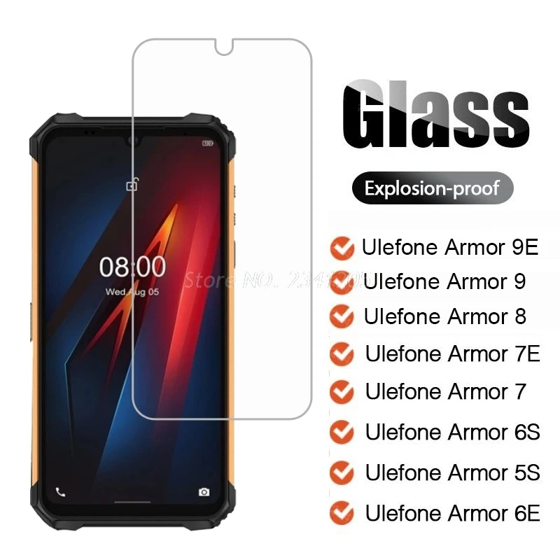 3-1Pcs Tempered Glass For Ulefone Armor 8 7E 7 5S X5 Screen Protector For Ulefone Armor 9E 9 5S X5 Protective Glass