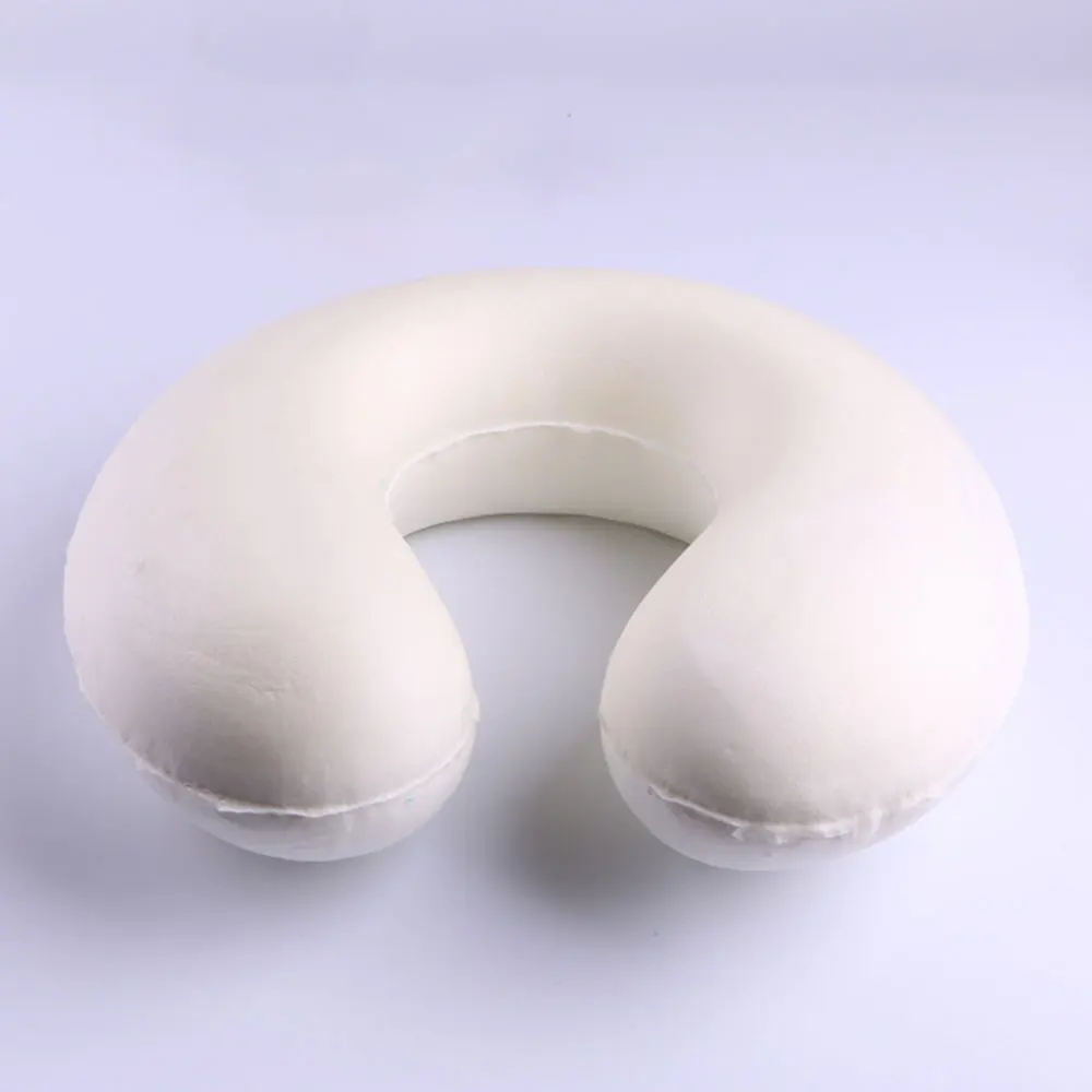 Solid Color Polyester Memory Pillow Airplane Travel Big U-shaped Pillow Memory Foam Car Office Supplies