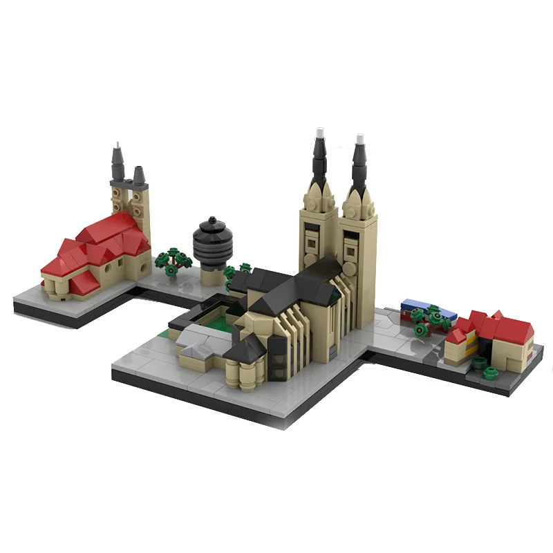 MOC Bausteine Stadt Street View Miniatur Skyline Architektur Modell DIY Montage Ziegel Kreative Spielzeug Weihnachten Sammlung Geschenk