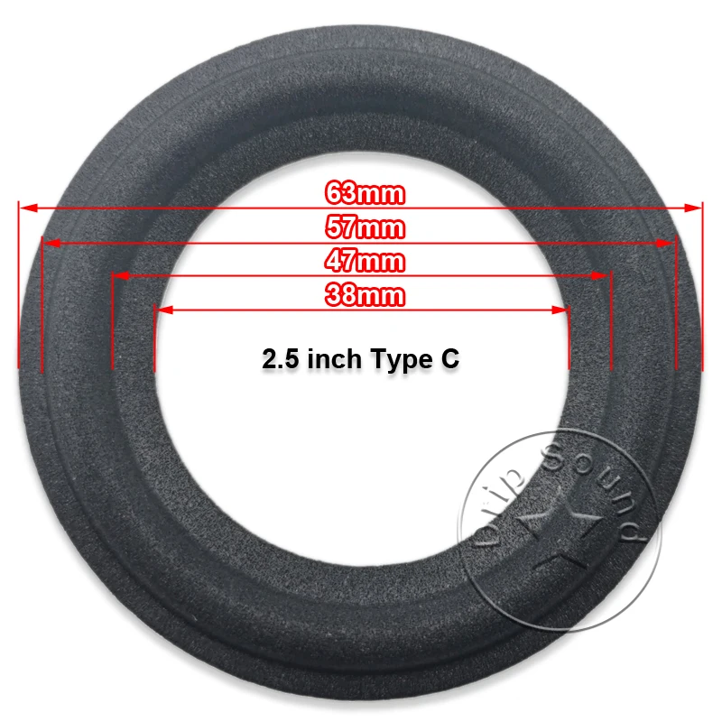 4 Anelli In Schiuma Per Bordo Altoparlante 2.5" – Verde Scuro, Diametro Esterno 66mm, Interno 46mm Per Riparazioni Fai-da-te
