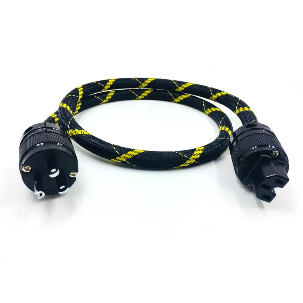 

HI-End Audio Grade OFC Power Cable Gold plated US power plug cable hifi power cord cable for DVD CD AMP