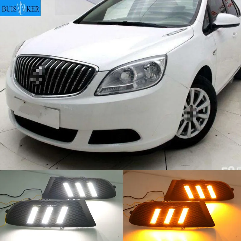 

2pcs For Buick Excelle GT 2010-2013 White yellow blue Front Fog Lamp Day Light LED DRL daytime running light