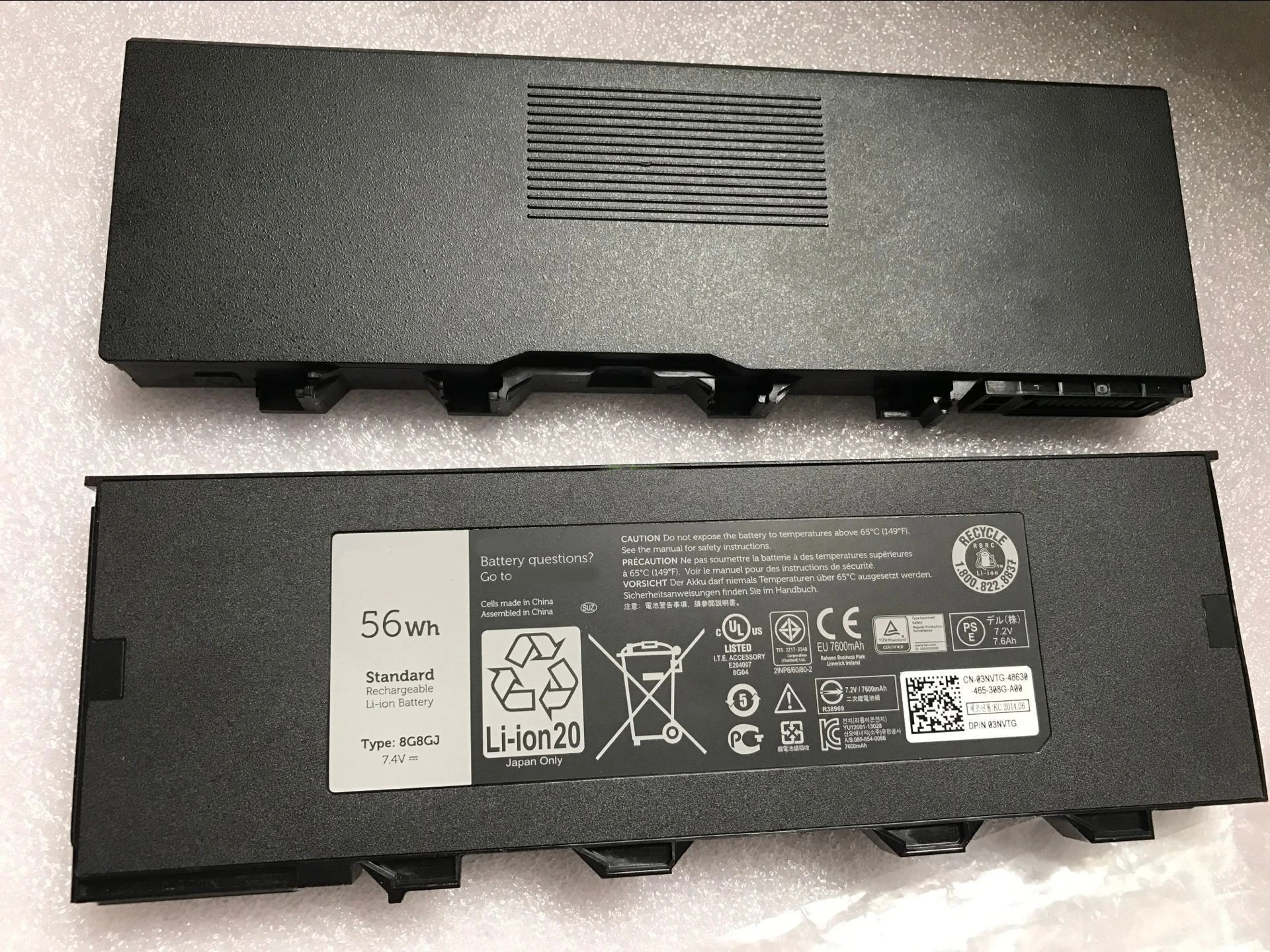 Imagem -06 - Njtch 3nvtg Bateria do Portátil Dell Latitude 12 7214 Robusto Extremo E7204 P18t V23ny M29xr P18t001 P18t002 Novo Supstone8g8gj