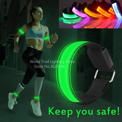 LED Luminous Arm guard Armband Strap Safety Belt Light Outdoor Running night cycling Bicycle Novelty Lighting Safety Warn lamp