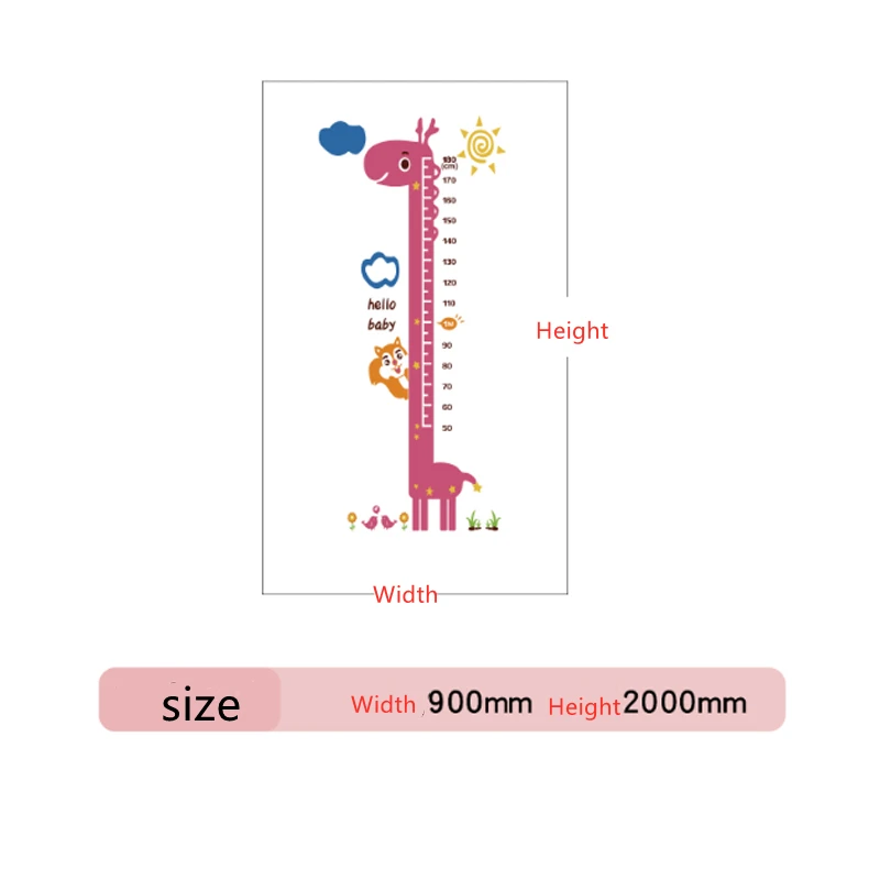 3D Acrylic Children's Height Wall Sticker Measuring Ruler Three-Dimensional Waterproof Treasure Cartoon Measuring Ruler Wallpape