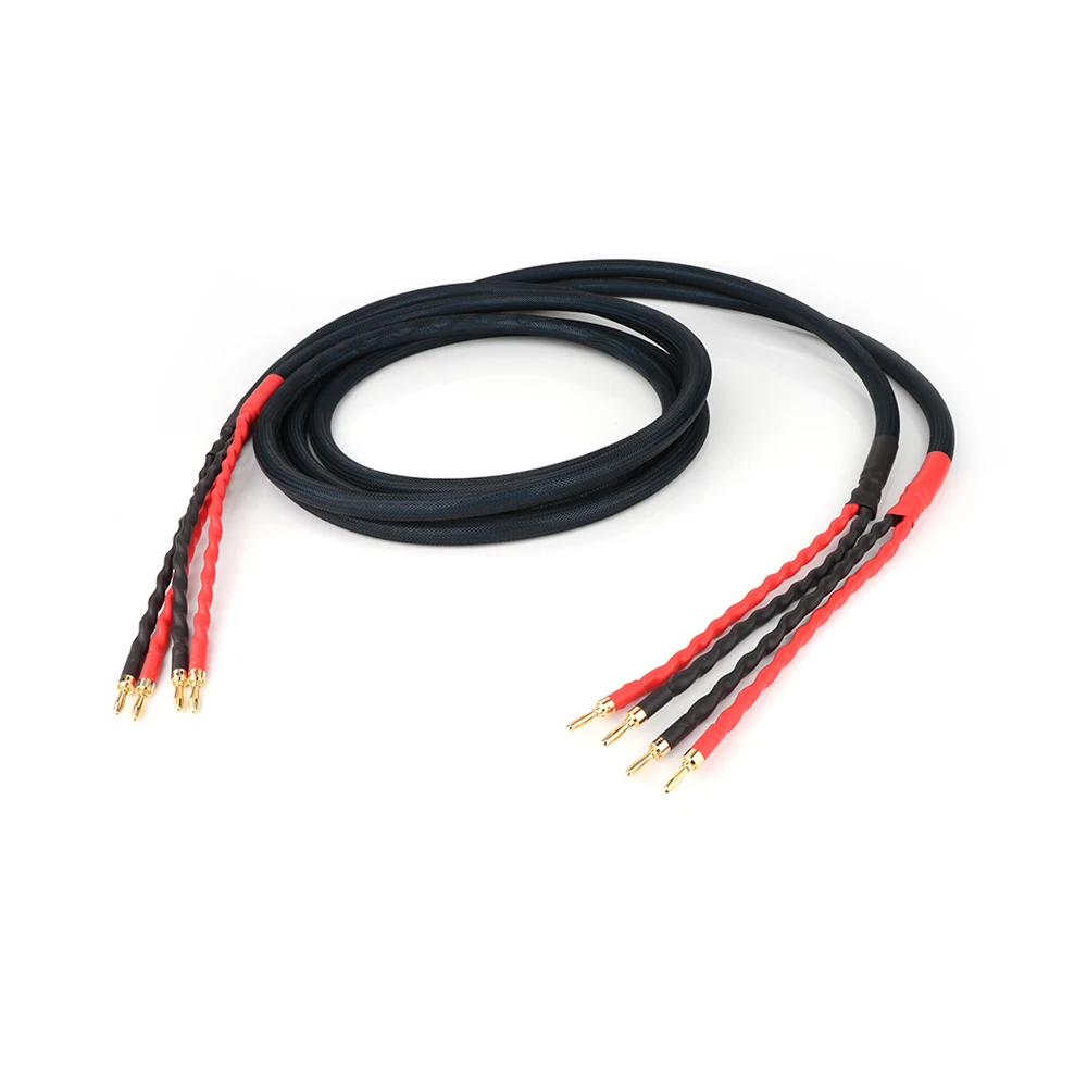 High performance loudspeaker cable with gold plated speaker connectors hifi Speaker wire for tube amplifier