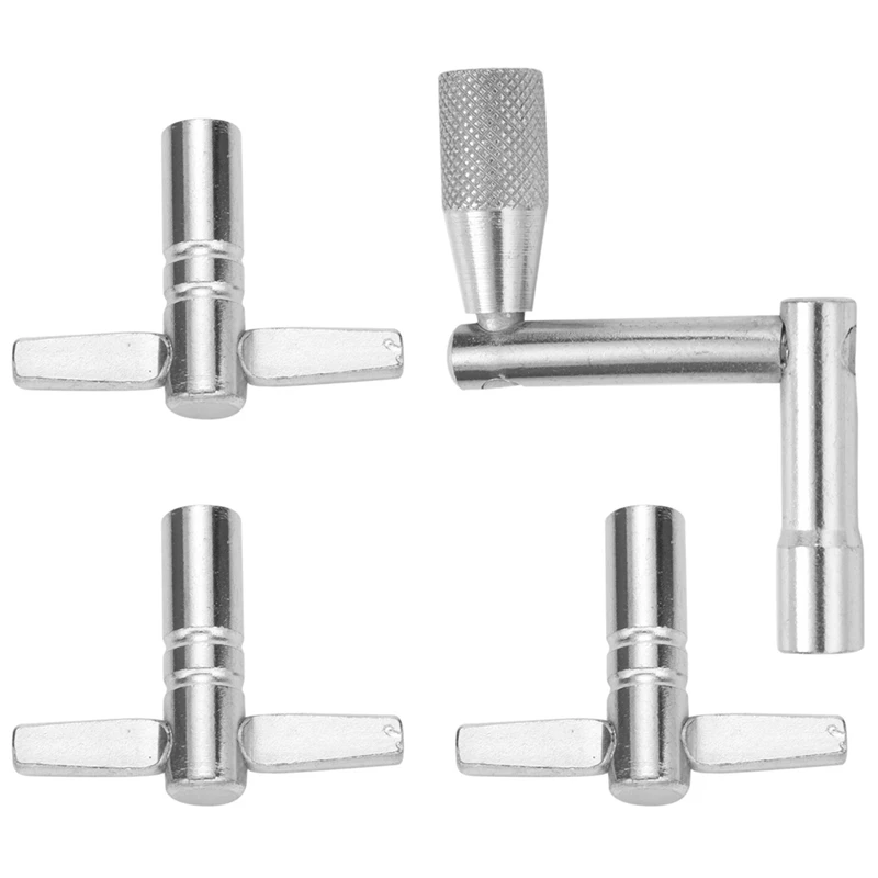 Drum Key 3-Pack with Continuous Motion Speed Key with Drum Accessories Kit: Cymbal Felts, Cymbal Sleeves