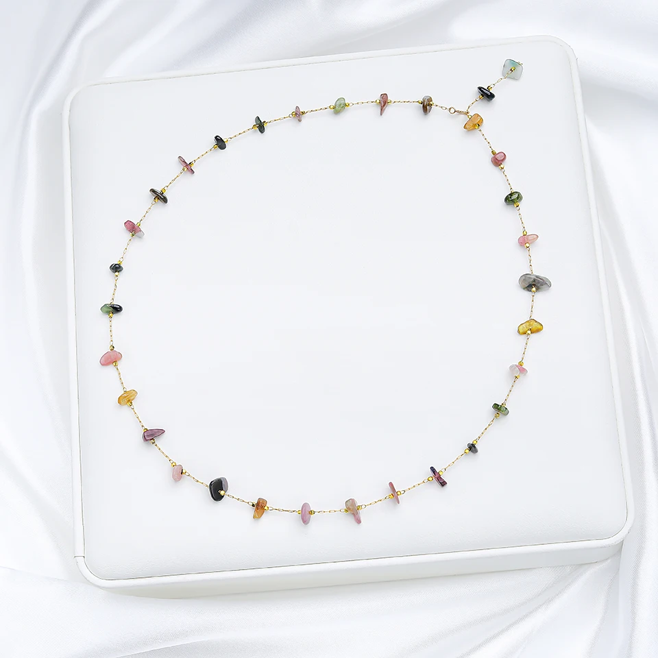 Natural Stone Chain  Necklace  for Women Fashion Jewelry on Neck Set  Party /Wedding Luxury Gift  Handwork Sweater Chian Femme