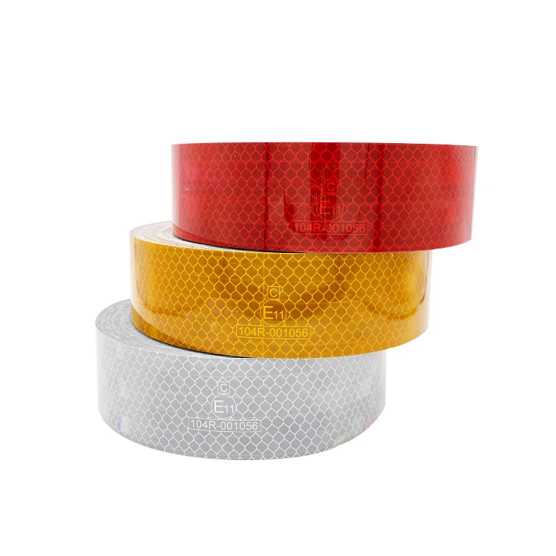 Roadstar PMMA ECE 104R Reflective Sticker Warning Tape for Truck Trailer Road Safety Aluminized High Intensity Prismatic type