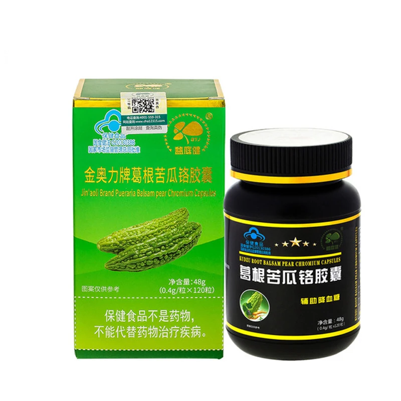 

Free Shipping Pueraria Bitter Melon Chromium Capsules 120 Capsules