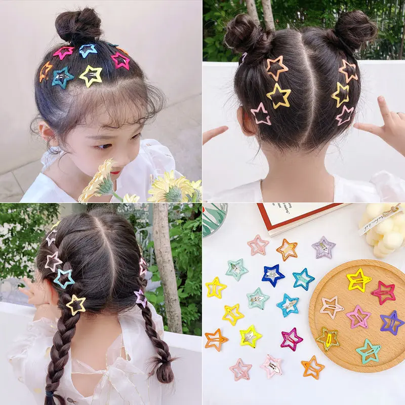 10/20/30/40/Set Women Girls Cute Colorful Waterdrop Shape Hair Clips Sweet Hairpins Barrettes Slid Clip Fashion Hair Accessories