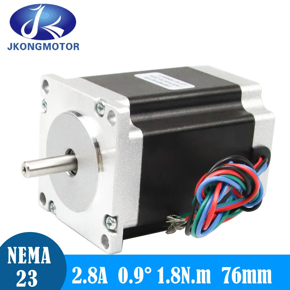 

NEMA23 57x76mm CNC Stepper Motor 0.9Degree 4-lead 2.8A 1.8N.m 6.35mm shaft Dia for 3D Printer for CNC Engraving Milling Machine