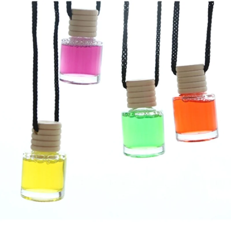 1 Pc Empty Bottle Air Freshner Hanging Perfume Printed Fragrance Hanger Auto New Styling Accessories Color Random