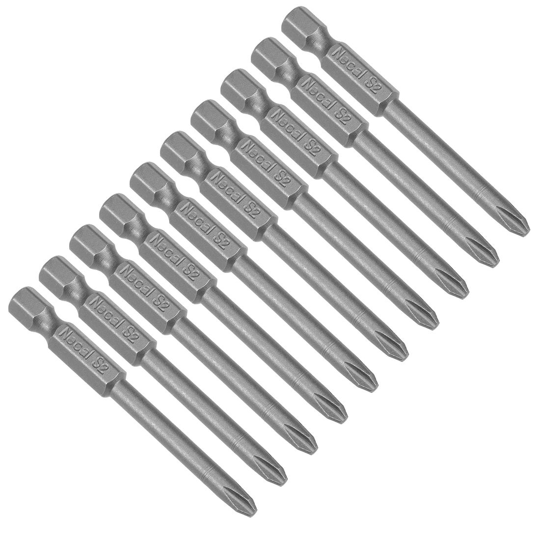 Uxcell 10pcs PH2 Magnetic Phillips Screwdriver Bits Set 4.5mm 1/4 Inch Hex Shank Power Tool Repair Hand Tools For Phone Call