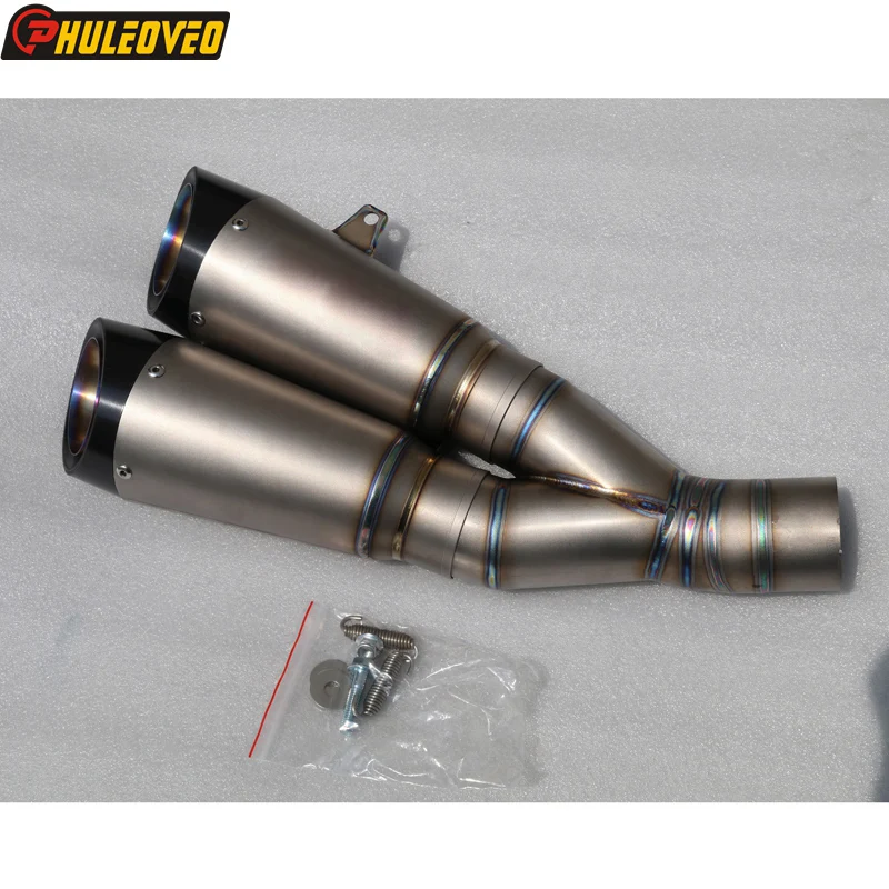 

Titanium Alloy for Ducati Diavel 2011-2016 Motorcycle Exhaust Muffler Link Pipe ID:58mm Motorbike Muffler Escape Mid Pipe