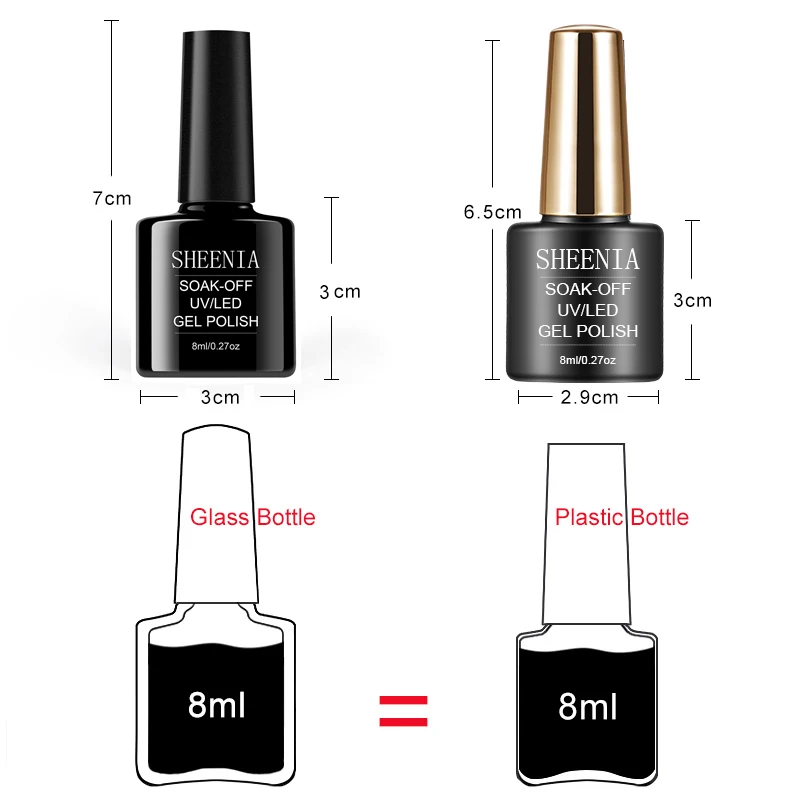 Sheenia TC025 Top Coat Gel Nagellak Uv 15Ml Transparante Soak Off Primer Gel Polish Langdurige Gel Lak nail Art