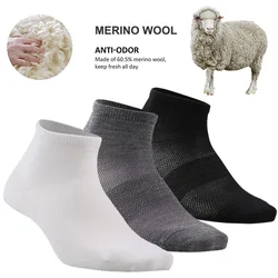 ZEALWOOD calzini sportivi in lana Merino da donna ultraleggeri da uomo No Show/caviglia traspirante sottile da corsa Tennis Golf estate 3 paia