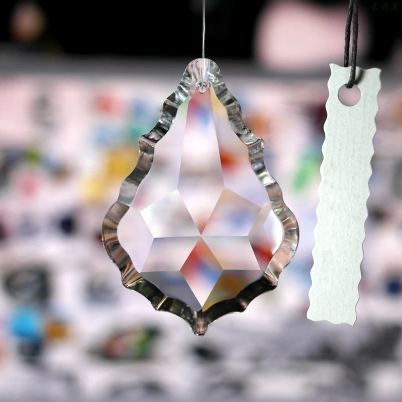 Clear Chandelier Glass Crystals Lamp Prisms Parts Hanging Drops Pendants 38mm L29K