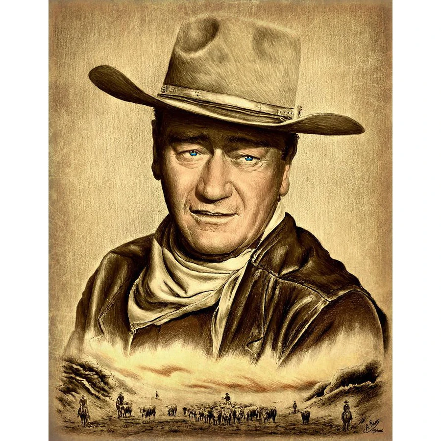 5D DIY Diamond Embroidery John Wayne Celebrity Diamond Painting Cross Stitch Full Square Round Rhinestone Mosaic Decoration