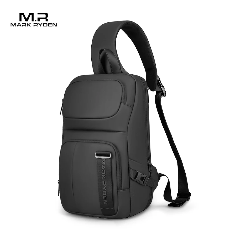 

MARK RYDEN Crossbody Bag for 13.3" Pad RFID Anti-theft Messenger Shoulder Bag Water Repellent Short Trip Chest Bag Men Backpack