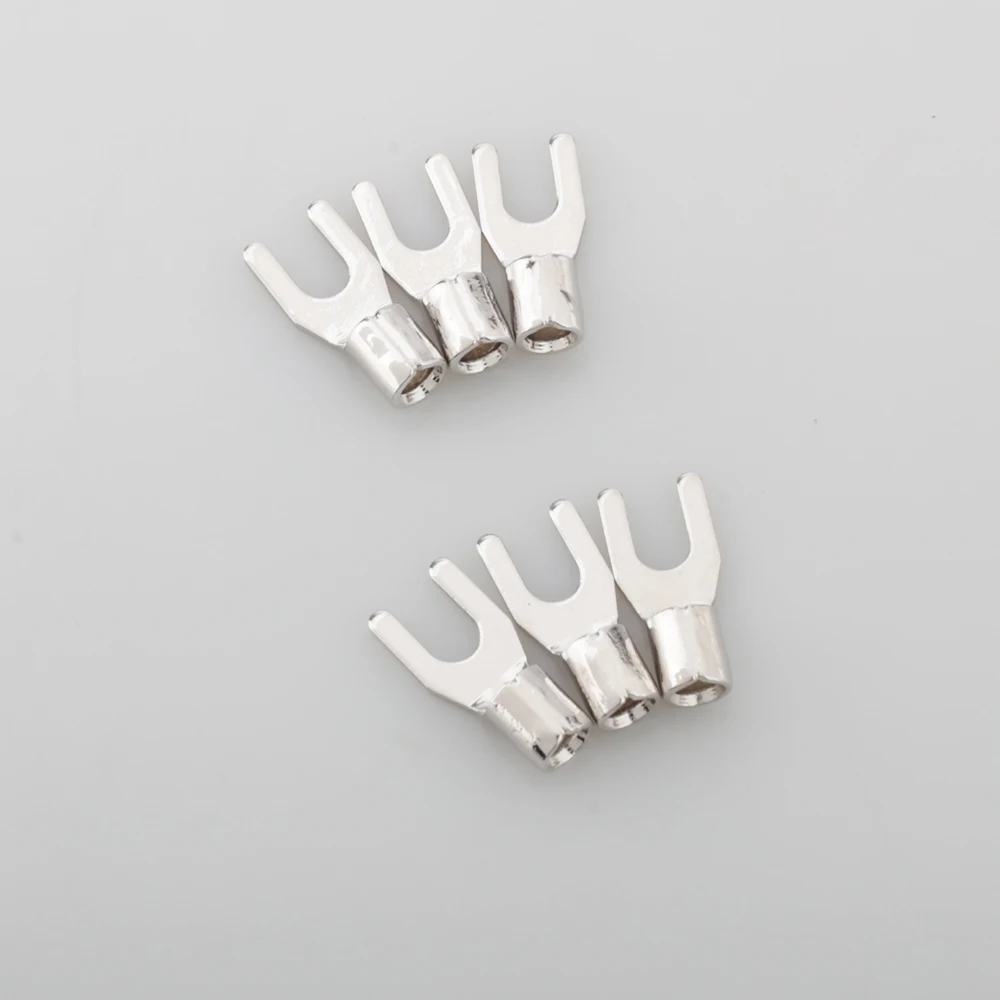 VIBORG-conector de alimentación de alta gama VP201, accesorio de cobre puro chapado en rodio para terminal Y, 6 unids/set/juego