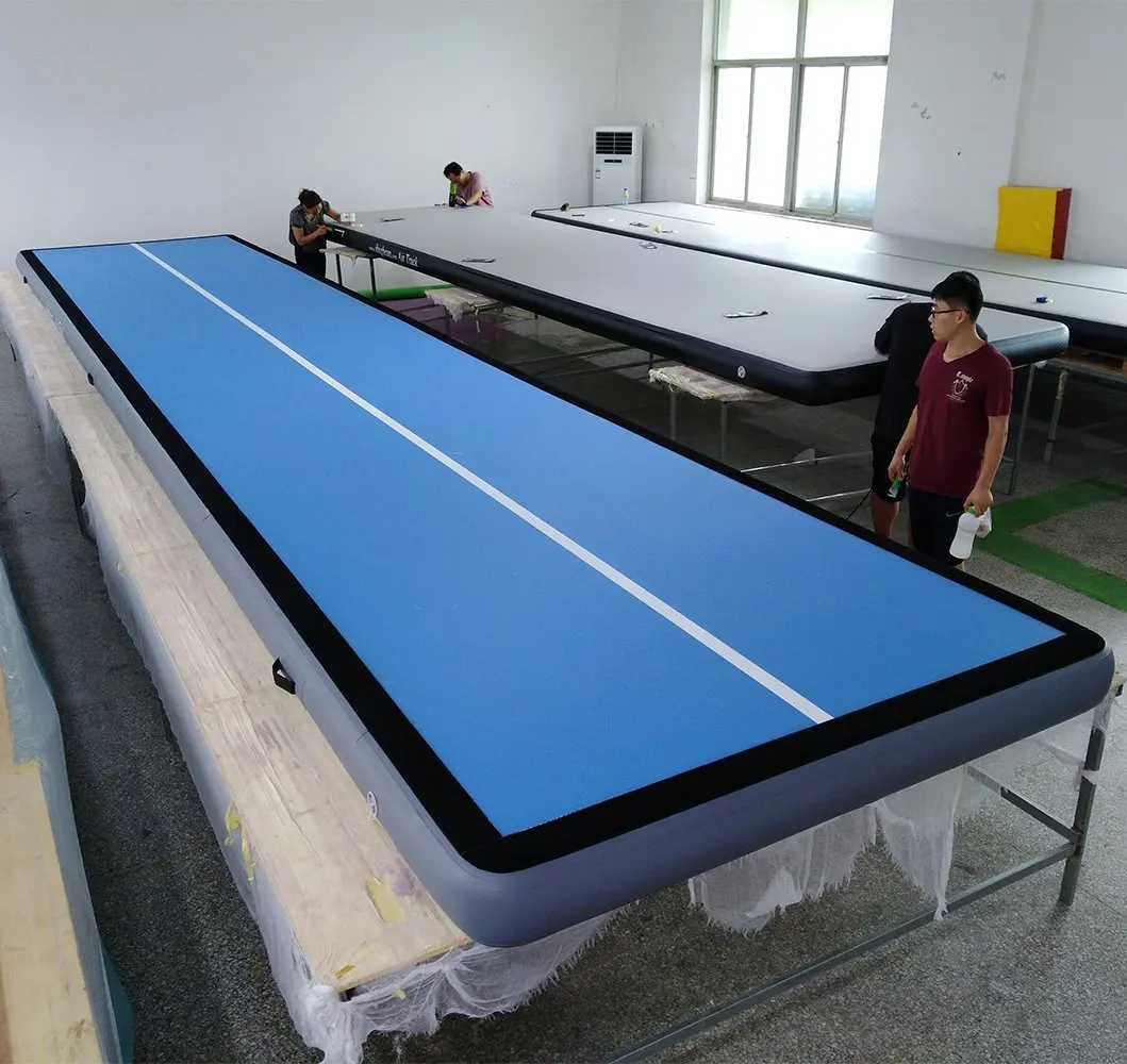 ポンプ付きインフレータブル体操マット,体操用エアマット,11x1x0.2m,送料無料