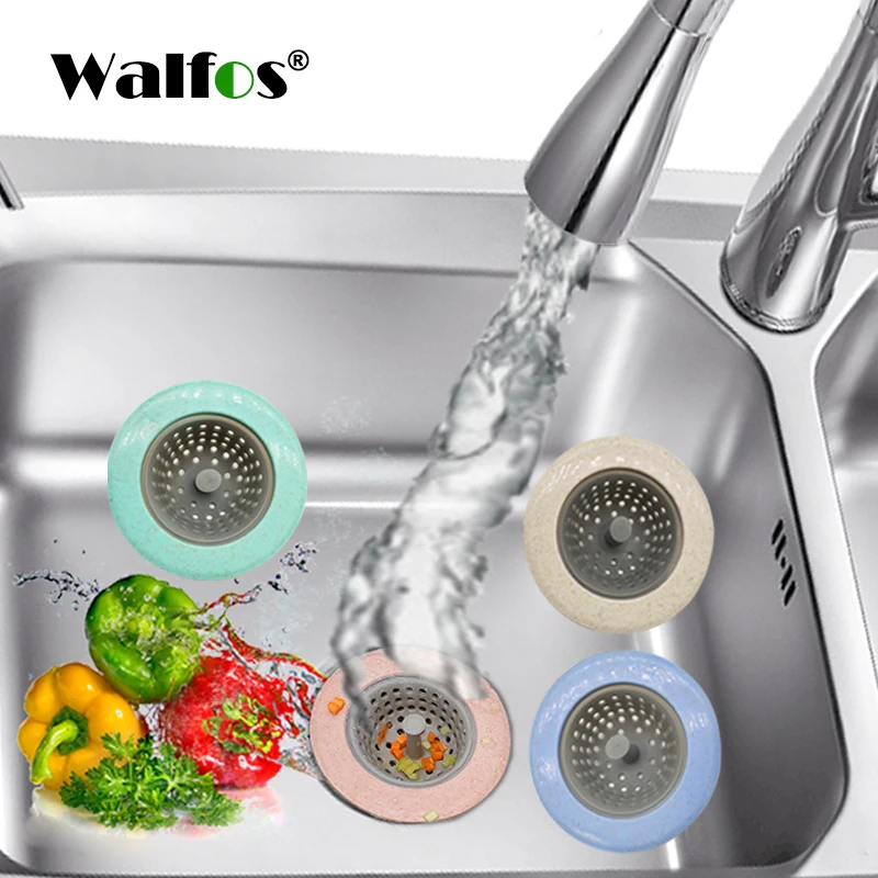 

WALFOS Wheat Straw Kitchen Sink Strainer Bathroom Shower Drain Sink Drains Cover sink colander Sewer Hair Filter strainer