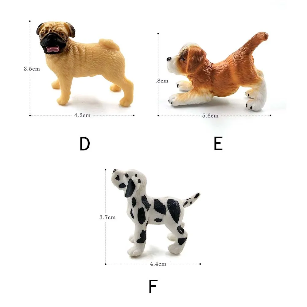 Simulation Animal Model Figures Home Decor Figurine Decoration Accessories Gift For Kids Toys Small Pug Dog Pink Pig Home Decor