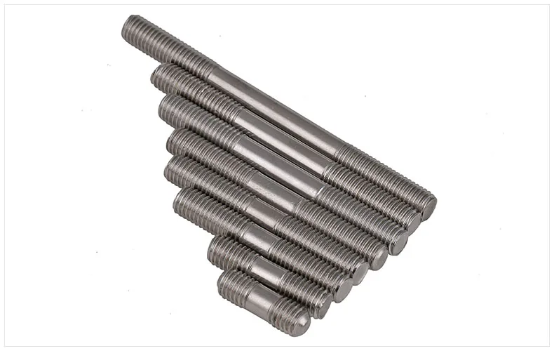 GB901 304 stainless steel screws double-headed screw rods studs M8 M10 M12 M16 Bolts teeth