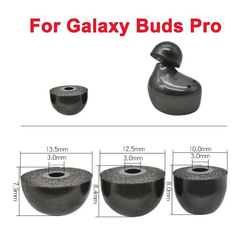 2PCS Memory Foam Ear Tips for Samsung Galaxy Buds2 Buds Pro Eartips Jabra Elite 85t Earbud Tips Anti-Slip Avoid Falling Off