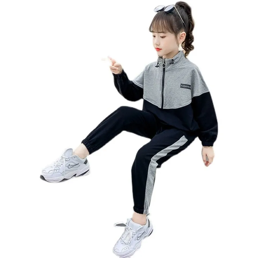 Girls Clothing Sets Teenage Autumn Tracksuit Kids Plus Size Sportswear Girls Suit Costume Sports Suits 6 8 10 12 Years Olds