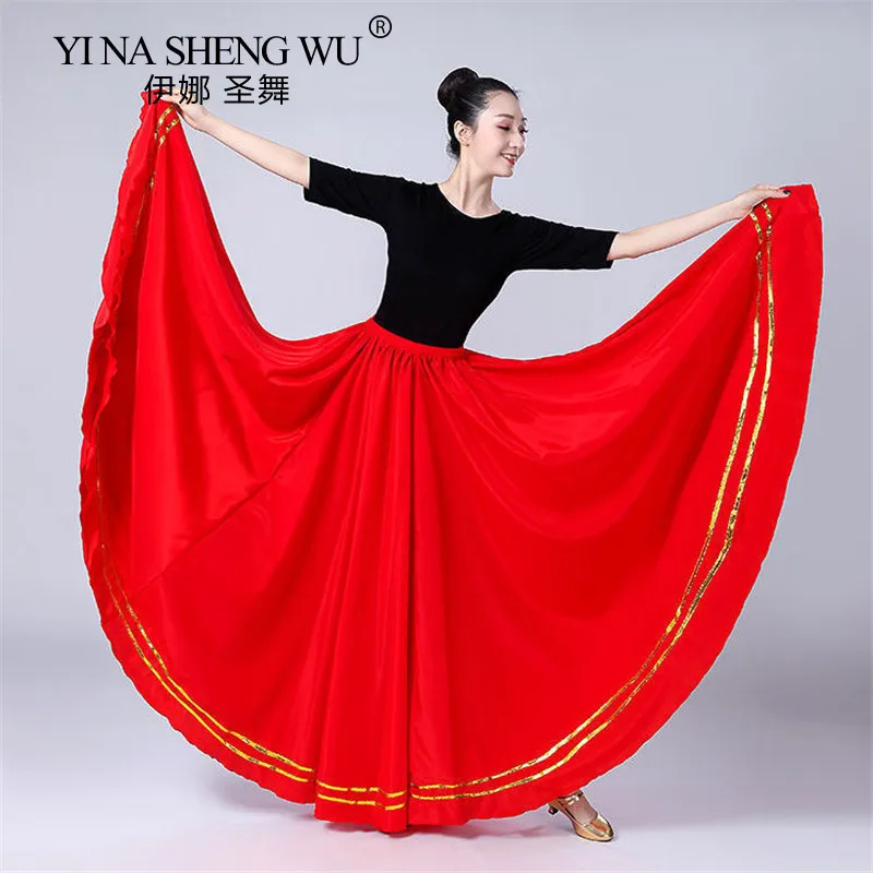 Women Spanish Flamenco Costume Belly Dance Skirt Stage Performance Competition Big Swing Dresses Gypsy Style Bullfight Costumes