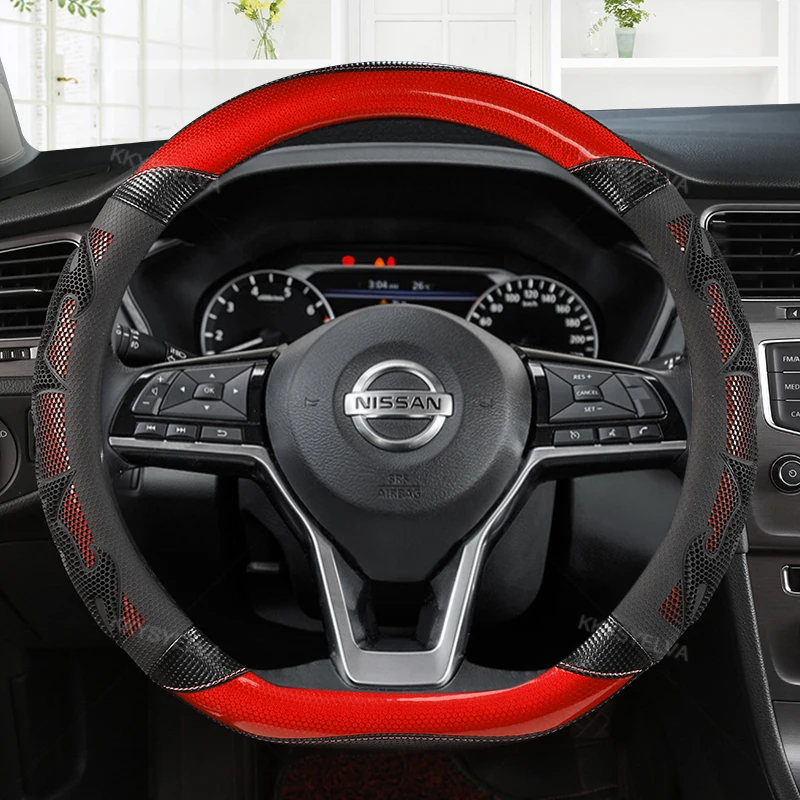 Car Steering Wheel Cover D Shape For VW GOLF 7 2015 POLO JATTA Passat Tiguan For Nissan Qashqai J11 X-trail T32 2015- 2017 2018