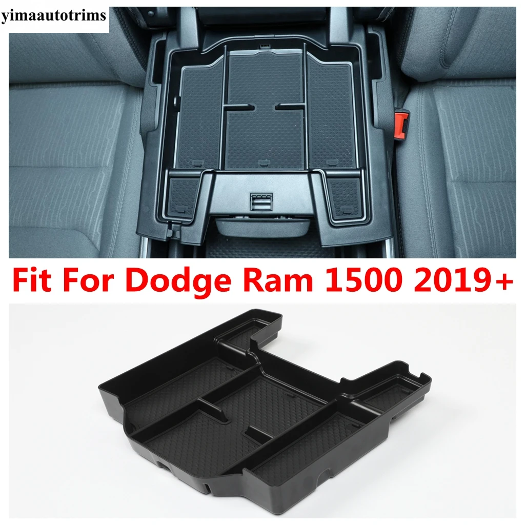 

For Dodge Ram 1500 2019 2020 2021 Car Armrest Storage Box Central Control Container Organizer Holder Tray Interior Accessories