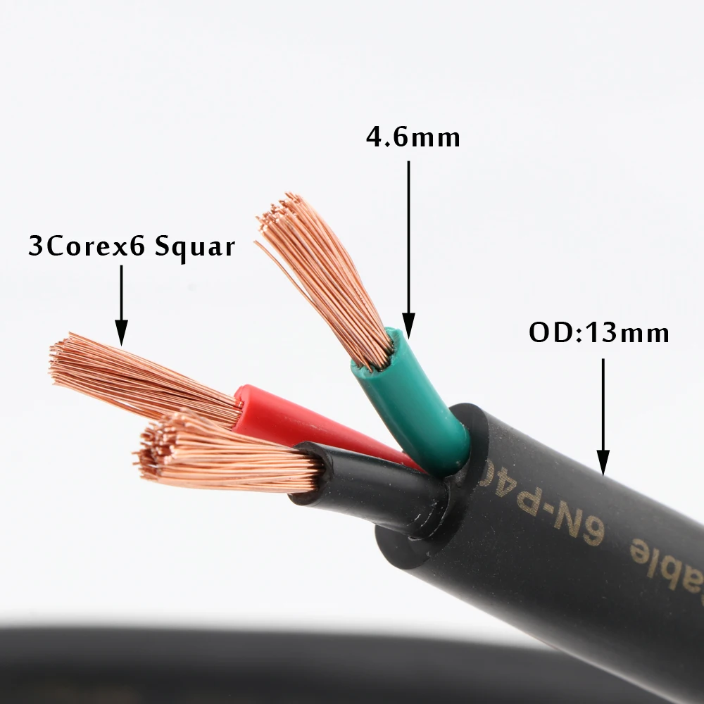 0.5 Meter ACROLINK 6N-P4030 99.99997% Cu Power Cable for audio DIY amplifter CD power cord