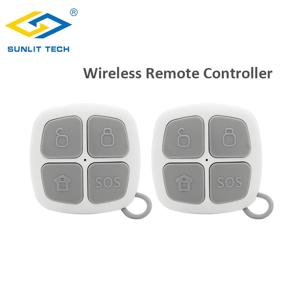 2pc Small Wireless 433MHz Remote Control Keyfob Arm Disarm SOS High Sensitive within 100 Meter Range for G90B Plus Alarm System