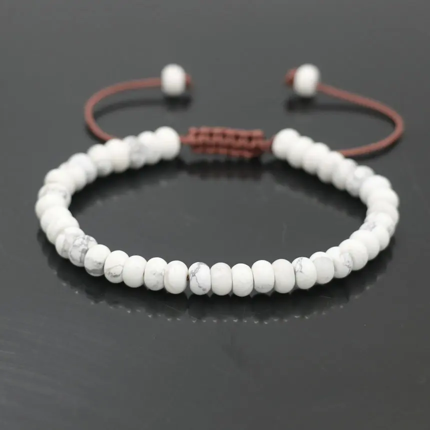 Men Bracelet Natural Stone Abacus Beads Bracelet Lucky Charm Yoga Braid Bracelets For Women Couples Buddha Jewelry Lovers\' Gift