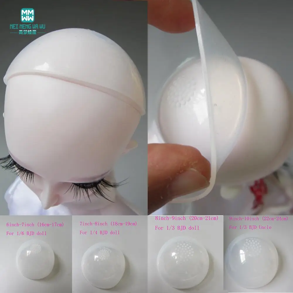 Doll accessories Head Clear Silicone Wig Protection   for 1/6 1/4 1/3  BJD Doll SD YOSD doll