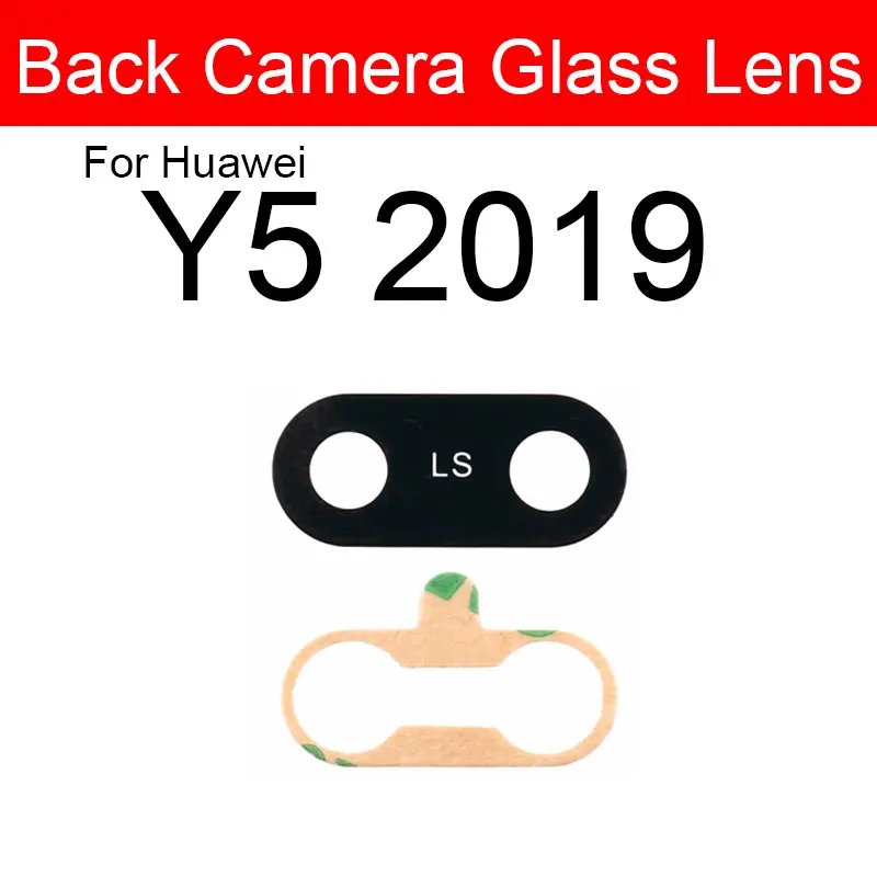 Back Rear Camera Glass Lens With Sticker For Huawei Y5 Y6 Y7 Y9 Pro Prime 2017 2018 2019 Dual Single Main Camera Glass Lens