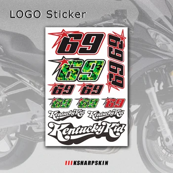 Motorcycle Body Sticker Helm Schokdemper Decal Brandstoftank Logo Reflecterende Waterdicht Geschikt Voor Honda 69 Honda 6 9